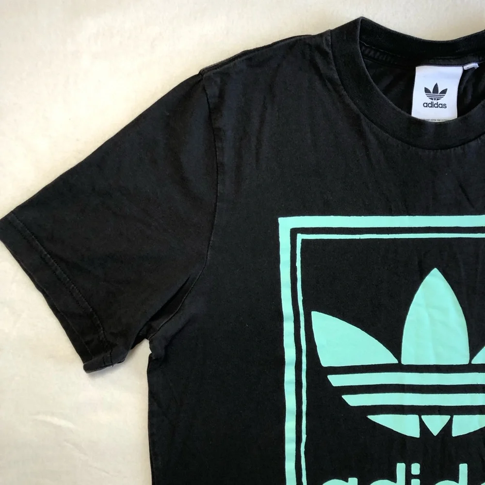 ADIDAS Originals Men’s Vintage Tee Mint Green Graphic Logo T-shirt Size Small